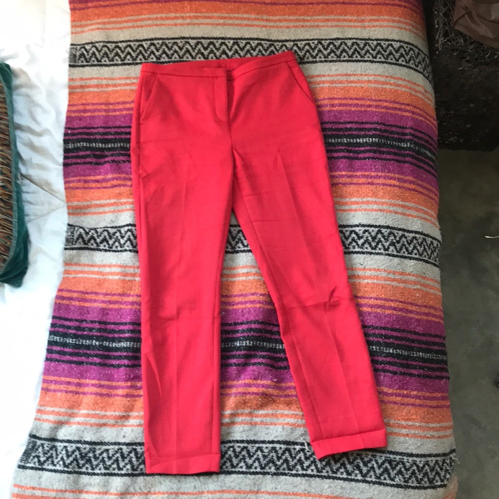 Reiss Red Straight Leg Pant